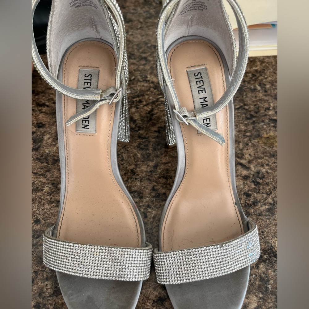 Steve Madden Silver Heels